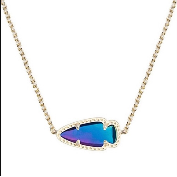 Kendra Scott Jewelry - Kendra Scott Skylie Black Iridescent and Gold Chain Necklace